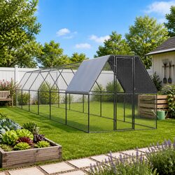 Compact 2x12x2m Chicken Cage with Secure Features