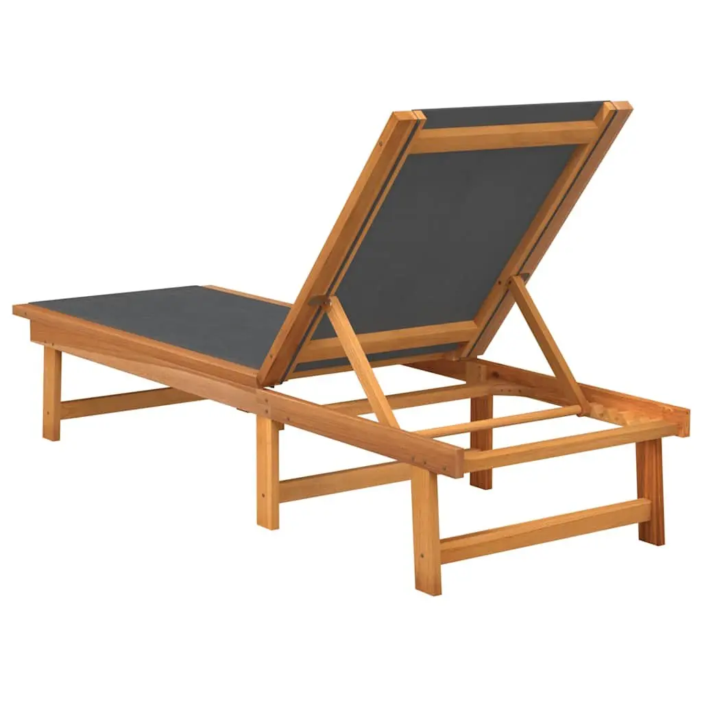 Sun Loungers 2 pcs Adjustable Backrest Outdoor Lounge Chair Patio Garden Pool
