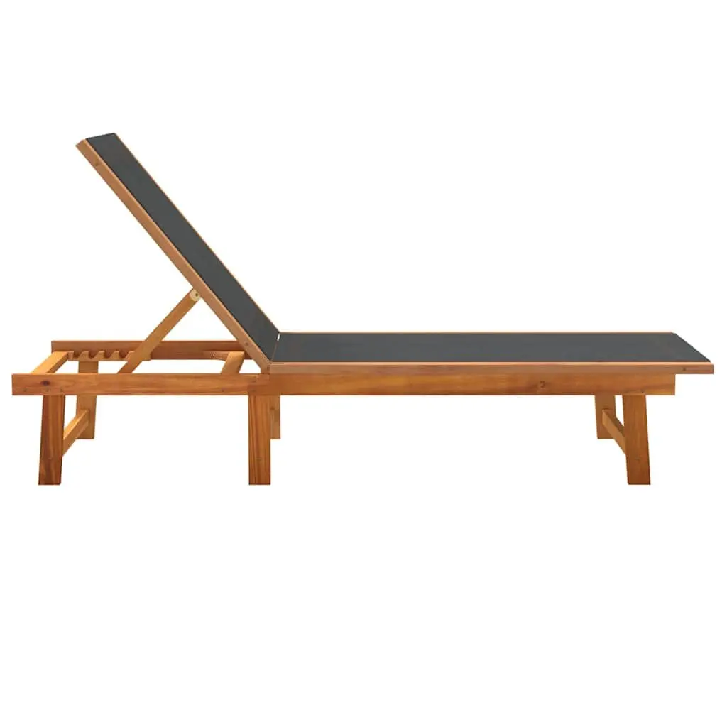 Sun Loungers 2 pcs Adjustable Backrest Outdoor Lounge Chair Patio Garden Pool