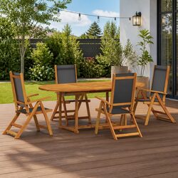 Compact Garden Dining Set: Table and Chairs Included