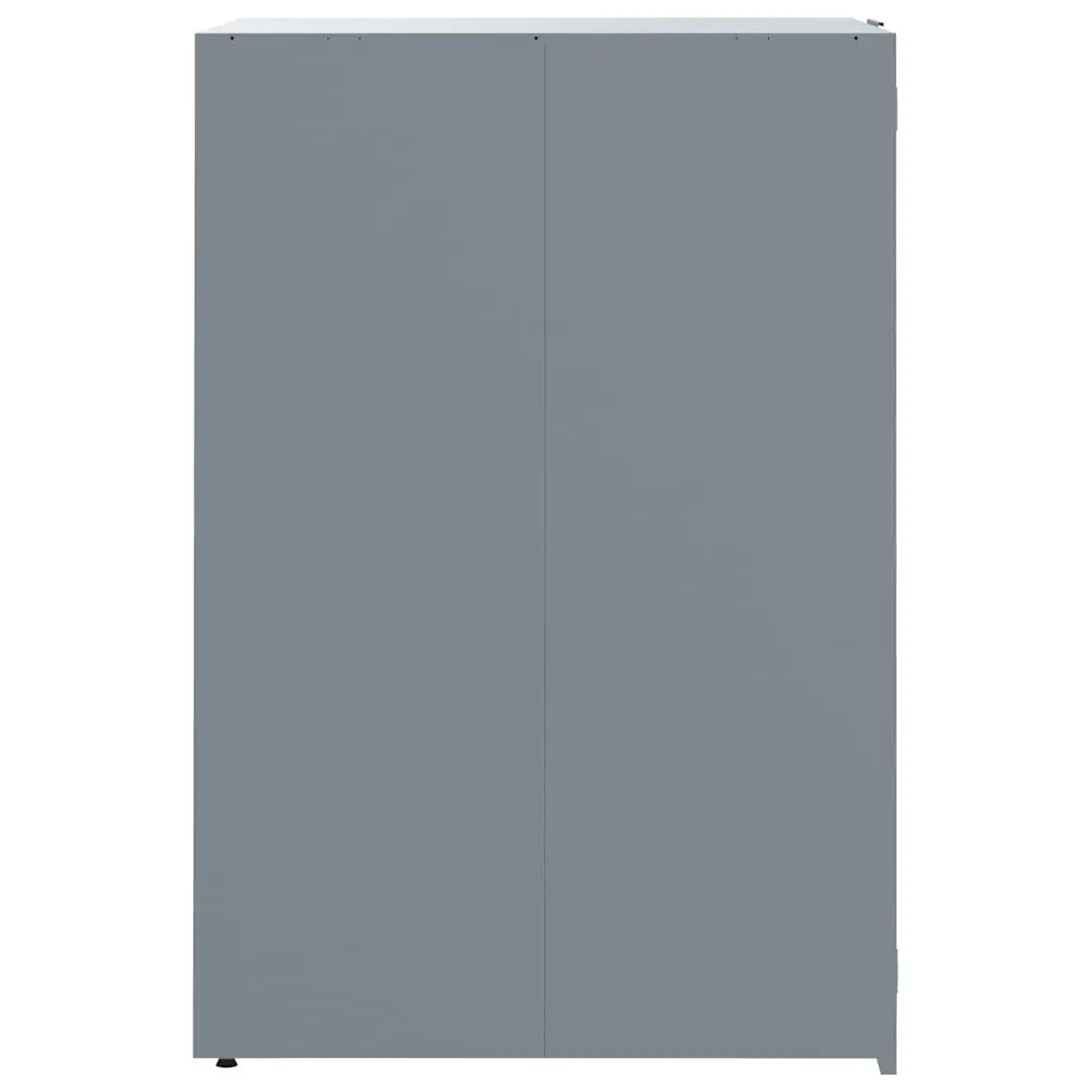 Wheelie Bin Storage Shed Grey 414x79x117cm Powder-coated Steel Gas-spring Lid Magnetic Closure