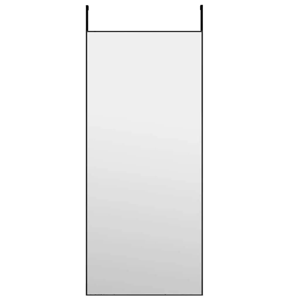 Door Mirror Black 40x100cm Wall Mounted Dressing Glass Aluminium Frame