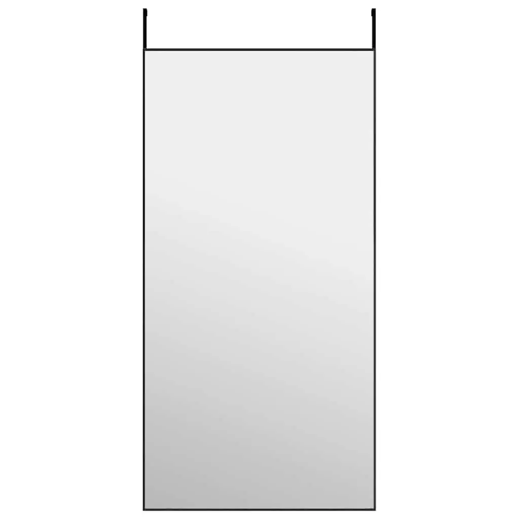 Door Mirror Black 50x100 cm Wall Mounted Dressing Mirror Over Door Hanging