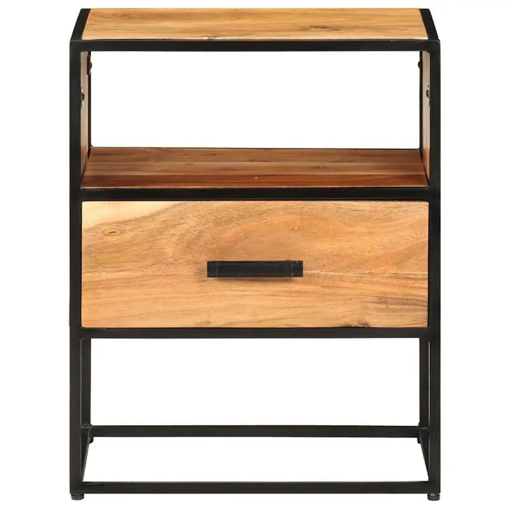 Bedside Table Brown 40x30x50 cm Solid Acacia Wood Nightstand Cabinet Drawer