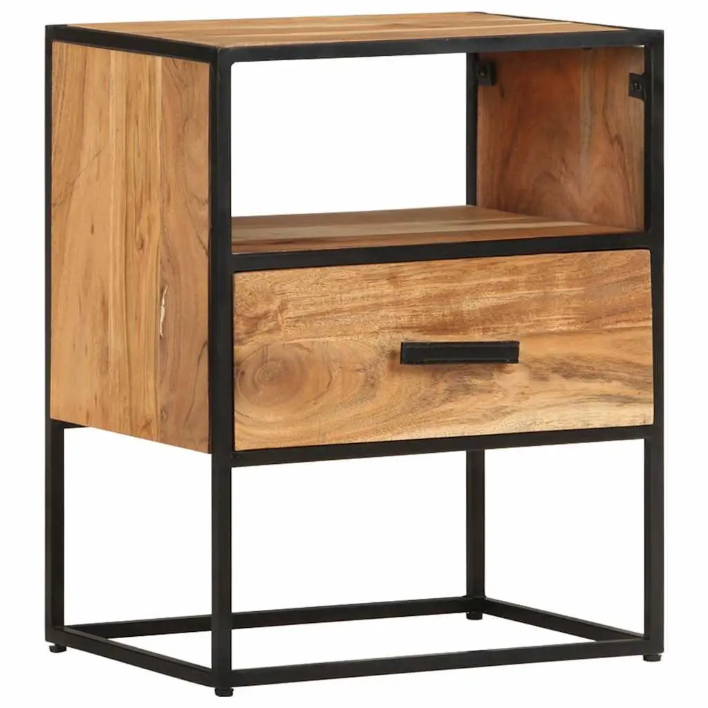 Bedside Table Brown 40x30x50 cm Solid Acacia Wood Nightstand Cabinet Drawer