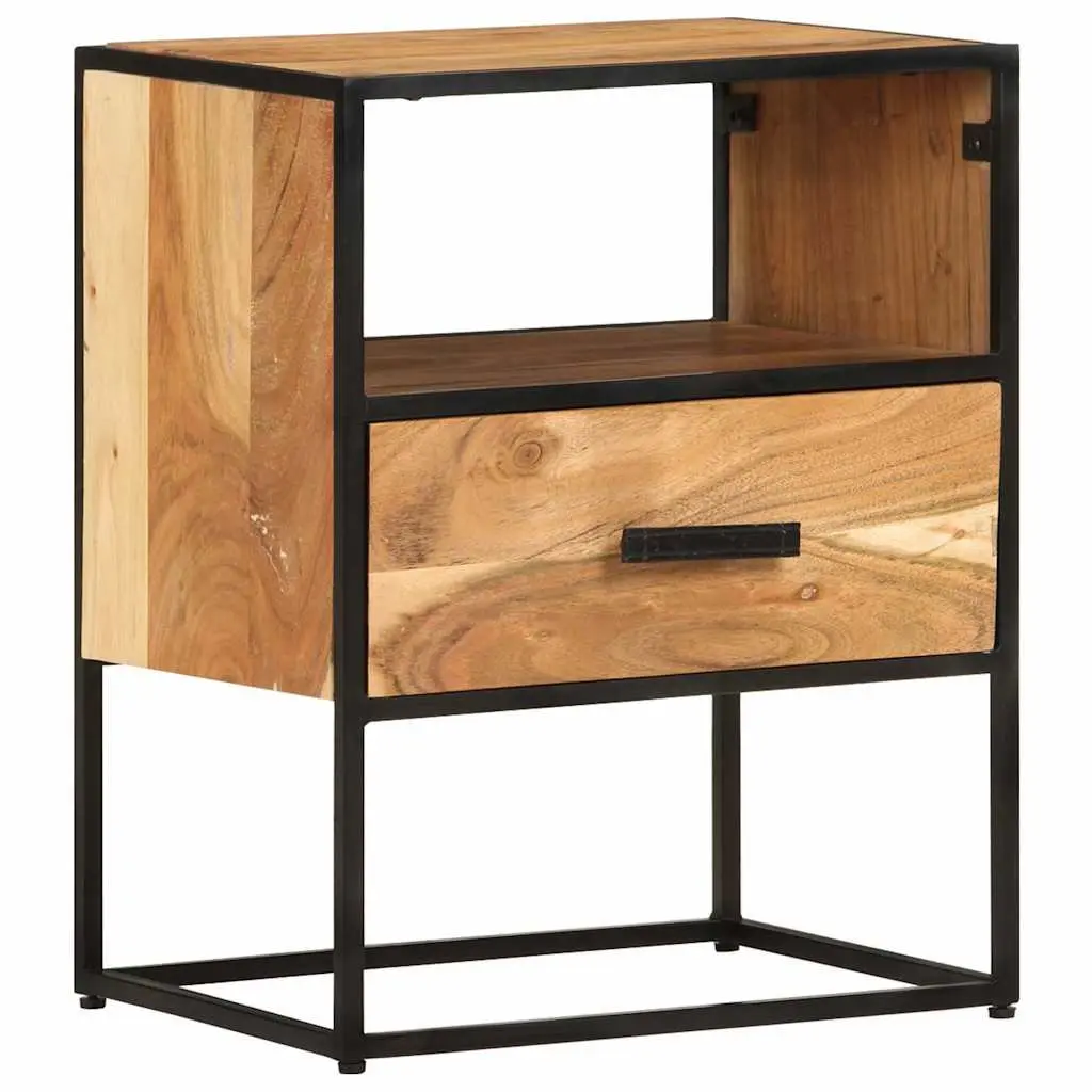 Bedside Table Brown 40x30x50 cm Solid Acacia Wood Nightstand Cabinet Drawer
