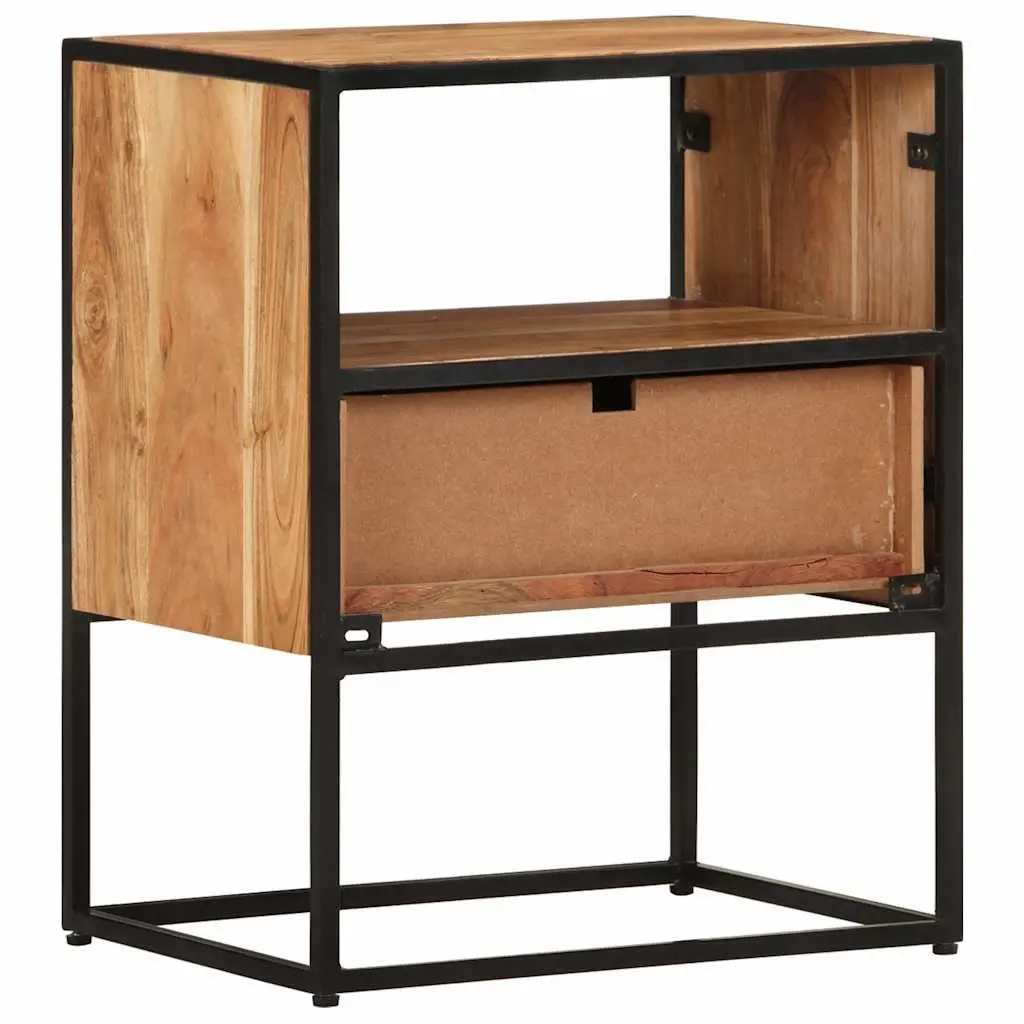Bedside Table Brown 40x30x50 cm Solid Acacia Wood Nightstand Cabinet Drawer