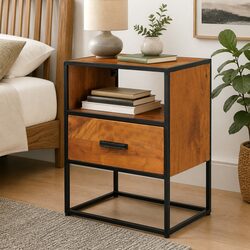 Bedside Table 40x30x50 cm in Solid Acacia