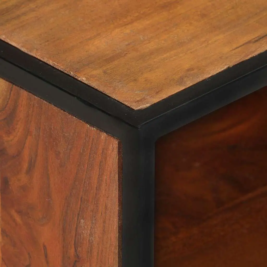 TV Cabinet Brown 110x30x45 cm Solid Acacia Wood with 3 Drawers and 3 Shelves