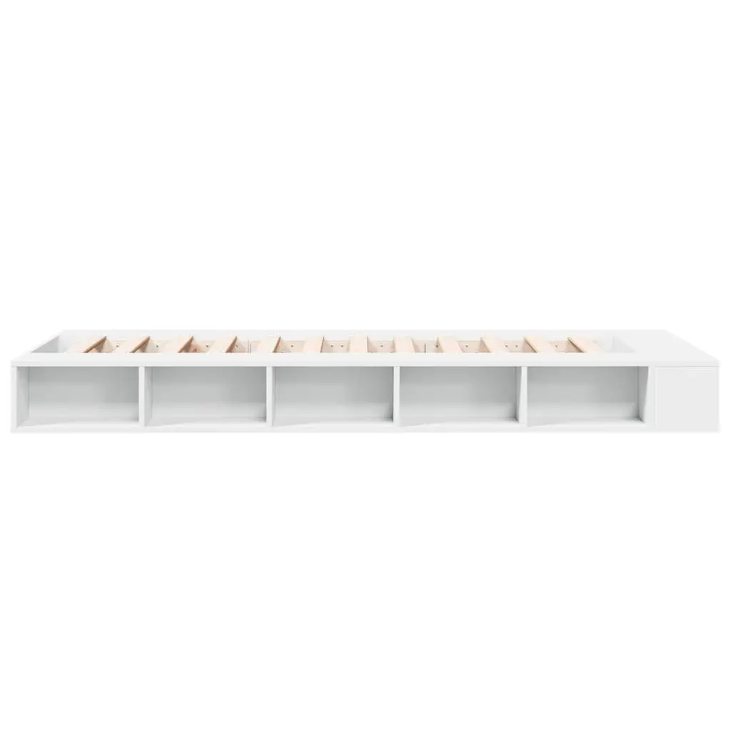 White Bed Frame 90x190 cm with Storage Options