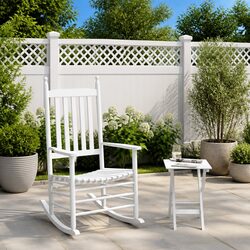 Concise Rocking Chair Set: 2 Pieces with Foldable Table