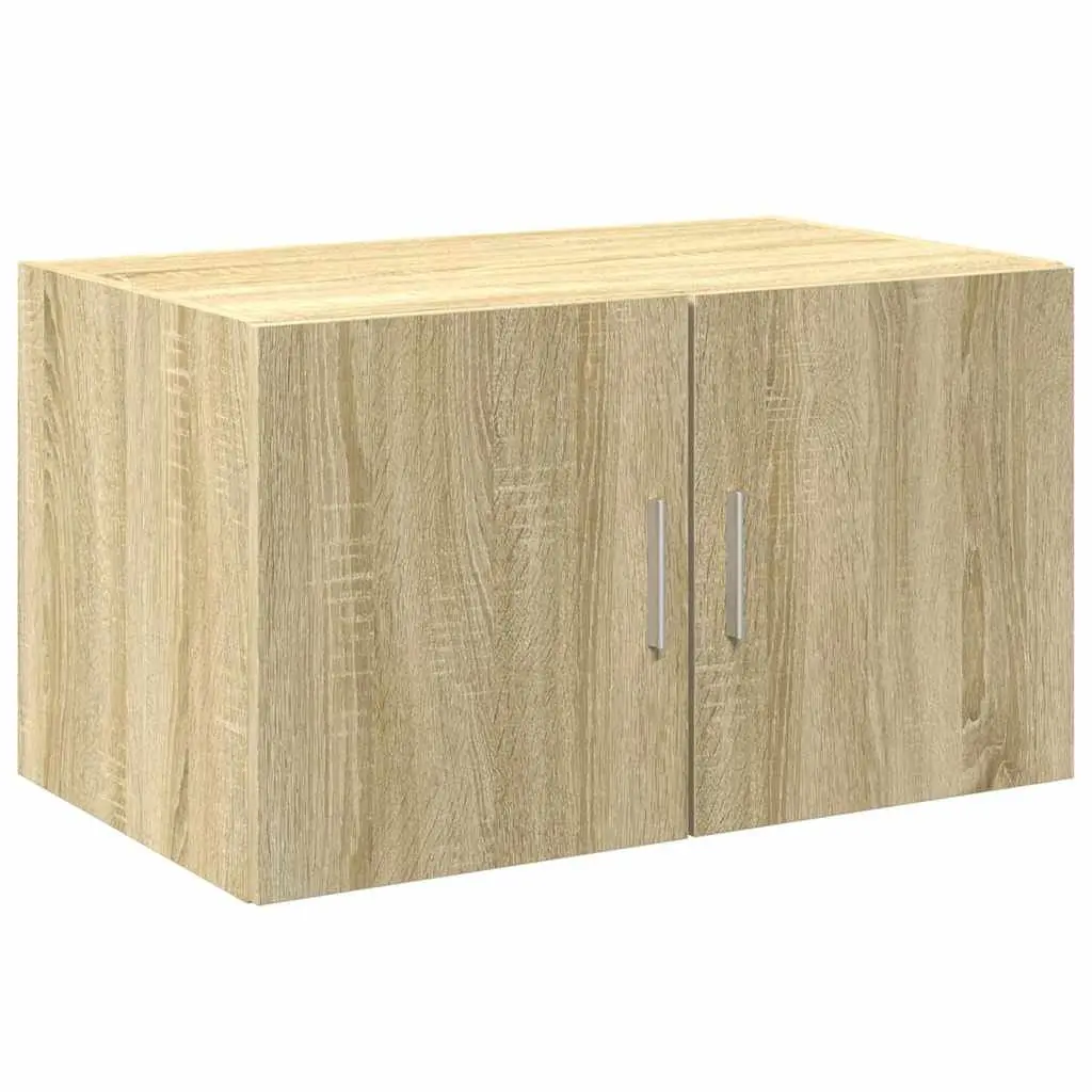 Storage Cabinet Brown Tall Engineered Wood Multiple Compartments