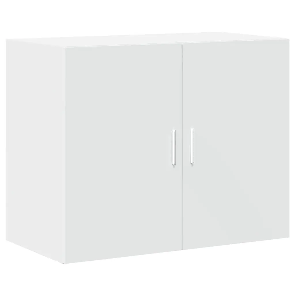 Highboard Storage Cabinet White 80x42.5x249cm Engineered Wood with Open Compartments and Doors