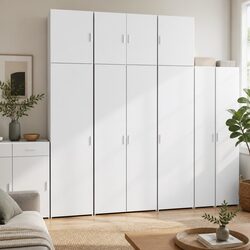 White Highboard for Smart Storage 80x42.5x249cm