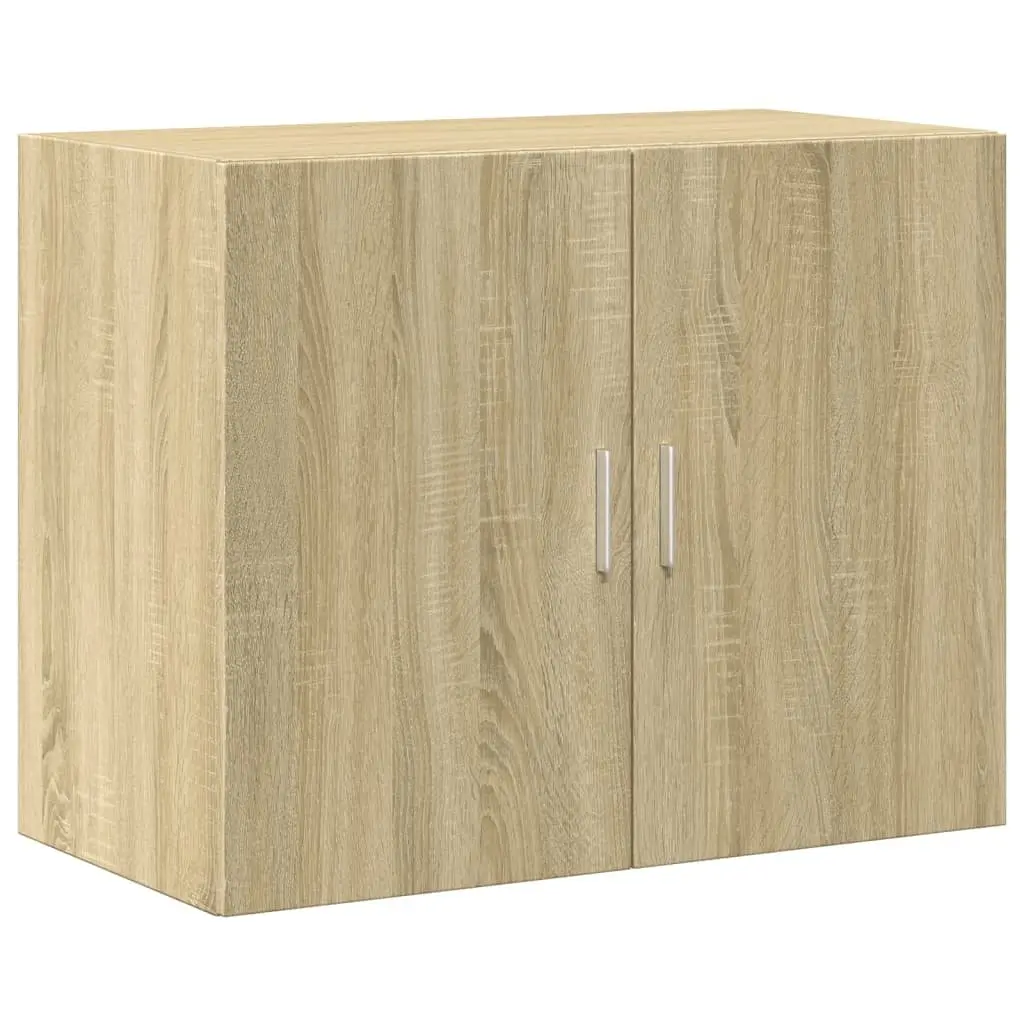 Highboard Storage Cabinet Brown Engineered Wood Sonoma Oak Multiple Compartments Doors