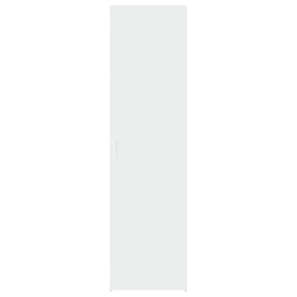 White Highboard Storage Cabinet Engineered Wood 50x42.5x185cm Multiple Compartments and Doors