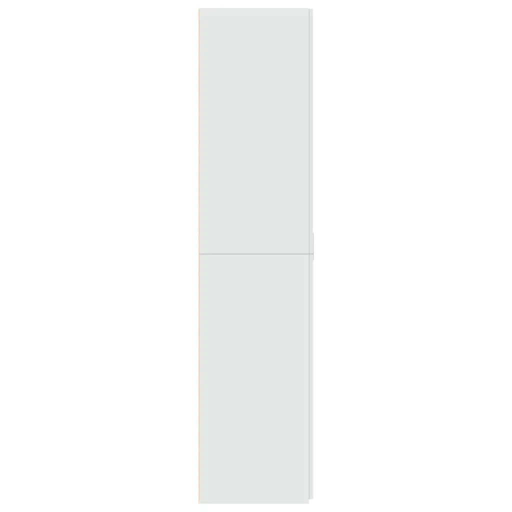 Highboard Storage Cabinet White Engineered Wood Multiple Compartments Easy to Clean