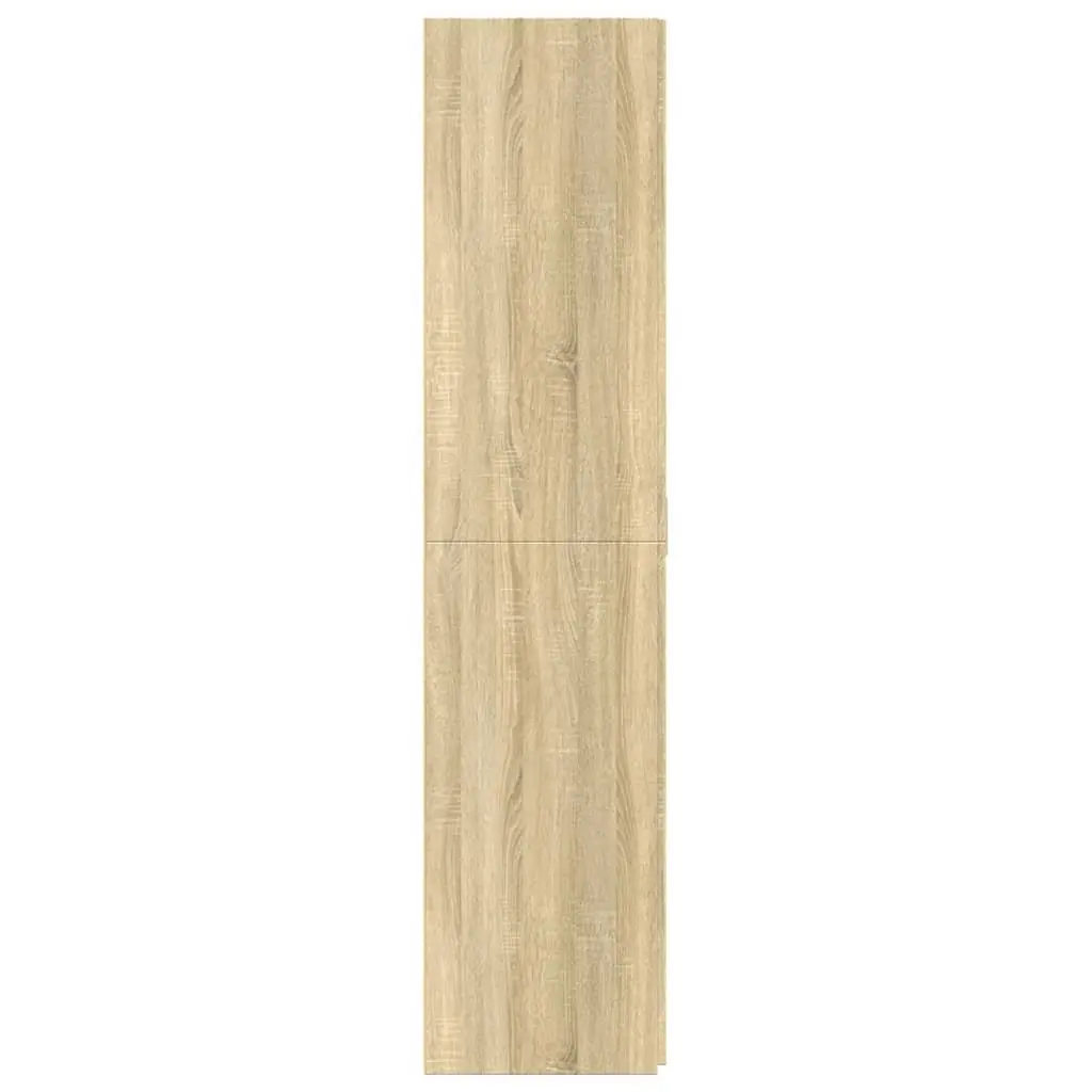 Highboard Storage Cabinet Brown Engineered Wood 80 x 42.5 x 185 cm Multiple Compartments