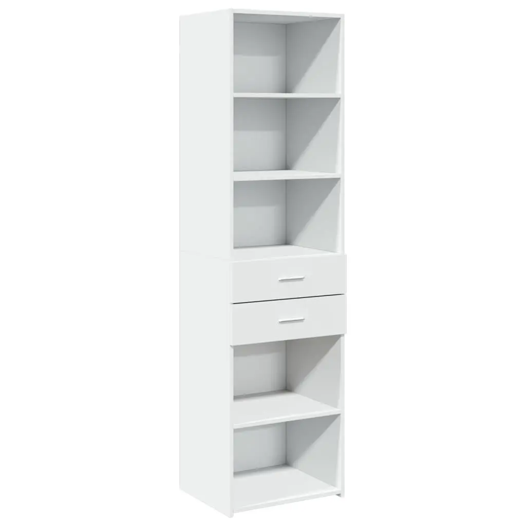 Highboard Storage Cabinet White Modern Engineered Wood Cupboard Sideboards