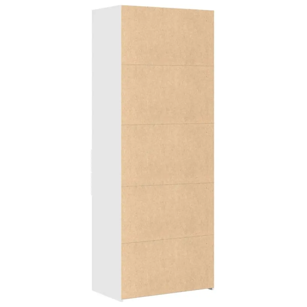 Highboard White 70x42.5x185 cm Engineered Wood Storage Cabinet Sideboard