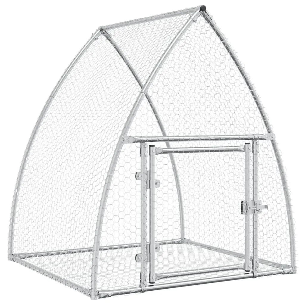 Small Animal Rabbit Hutch Walk In Enclosure Silver Galvanised Steel Cage