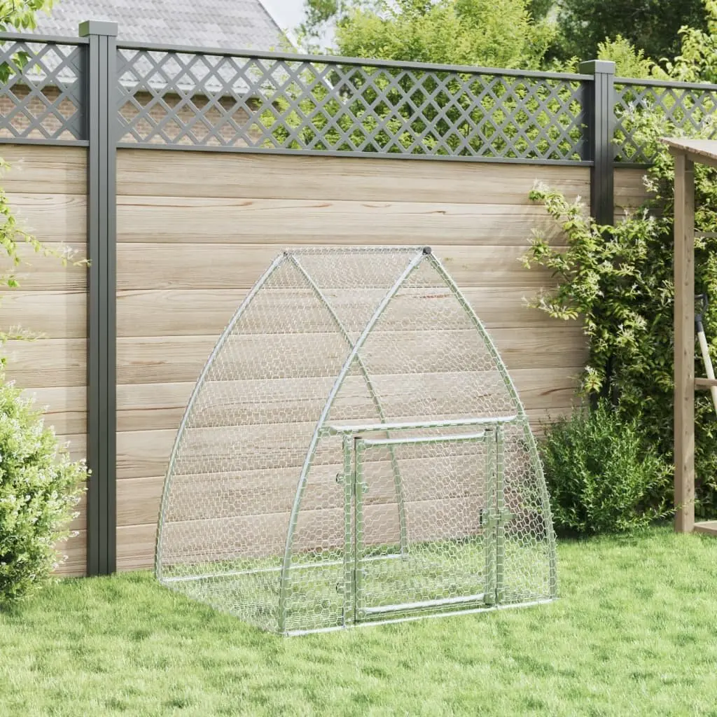 Small Animal Rabbit Hutch Walk In Enclosure Silver Galvanised Steel Cage