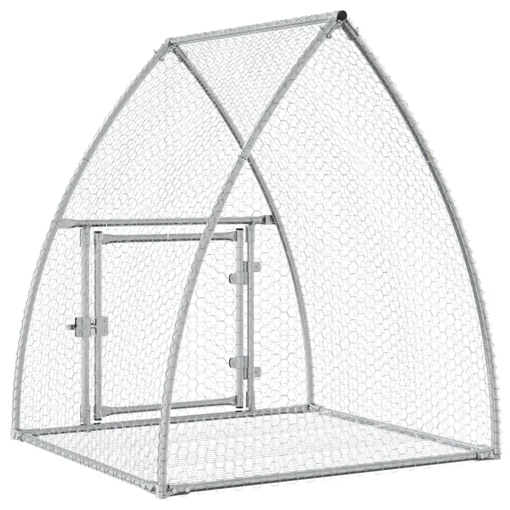 Small Animal Rabbit Hutch Walk In Enclosure Silver Galvanised Steel Cage