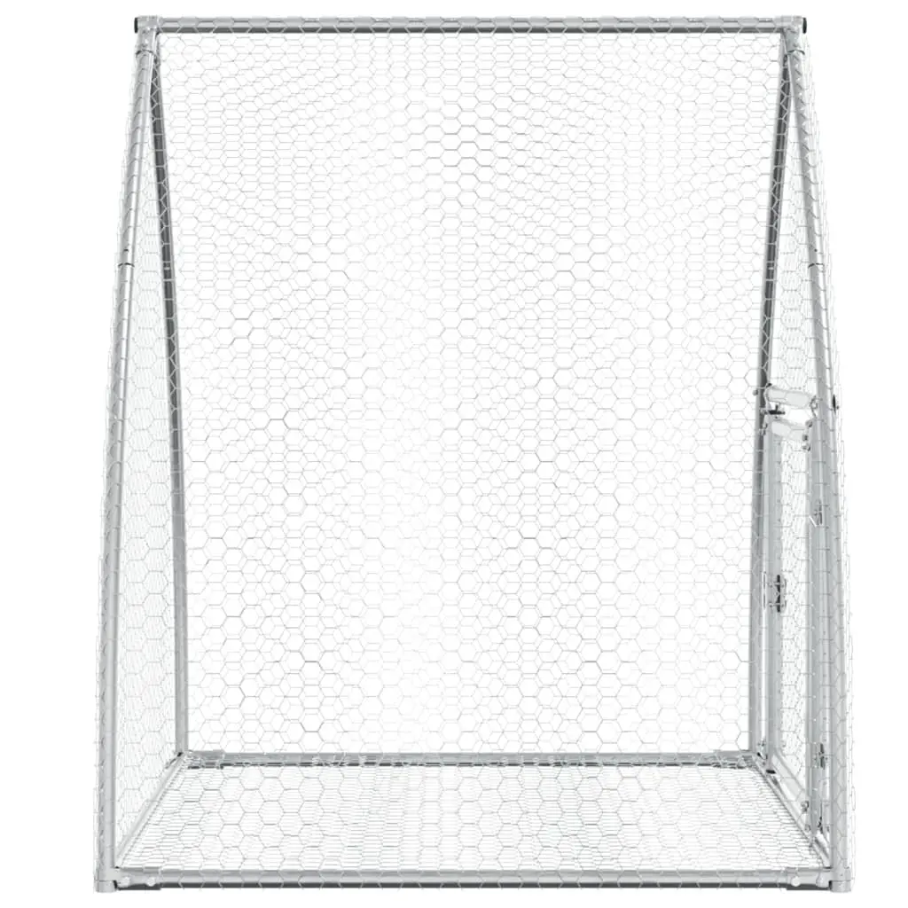 Small Animal Rabbit Hutch Walk In Enclosure Silver Galvanised Steel Cage