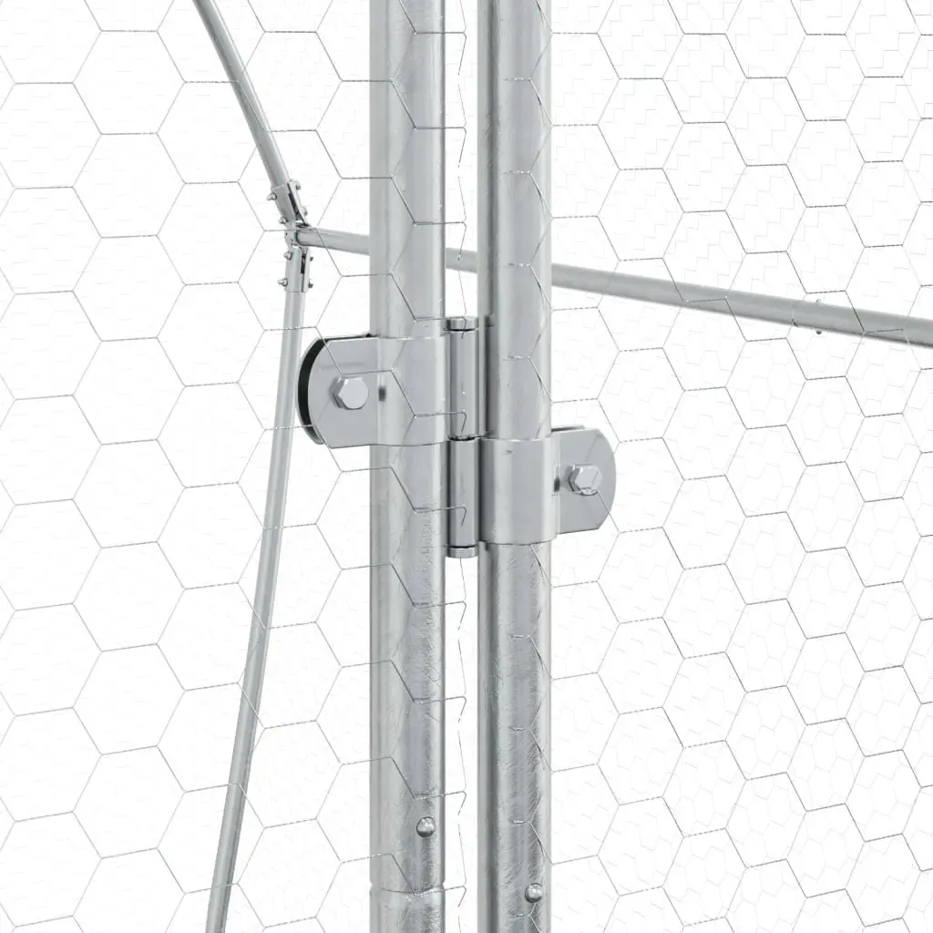 Small Animal Rabbit Hutch Walk In Enclosure Silver Galvanised Steel Cage