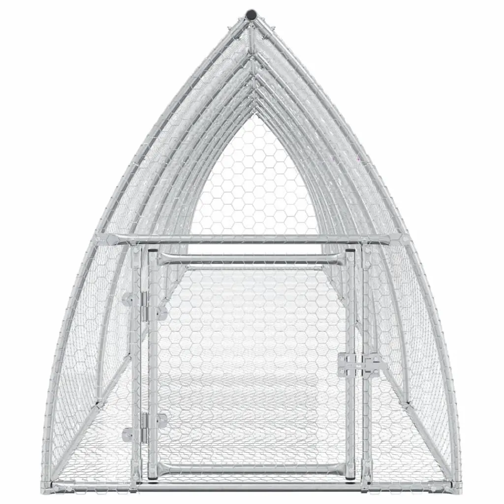 Rabbit Hutch Silver Outdoor Pen Walk-In Enclosure for Small Animals