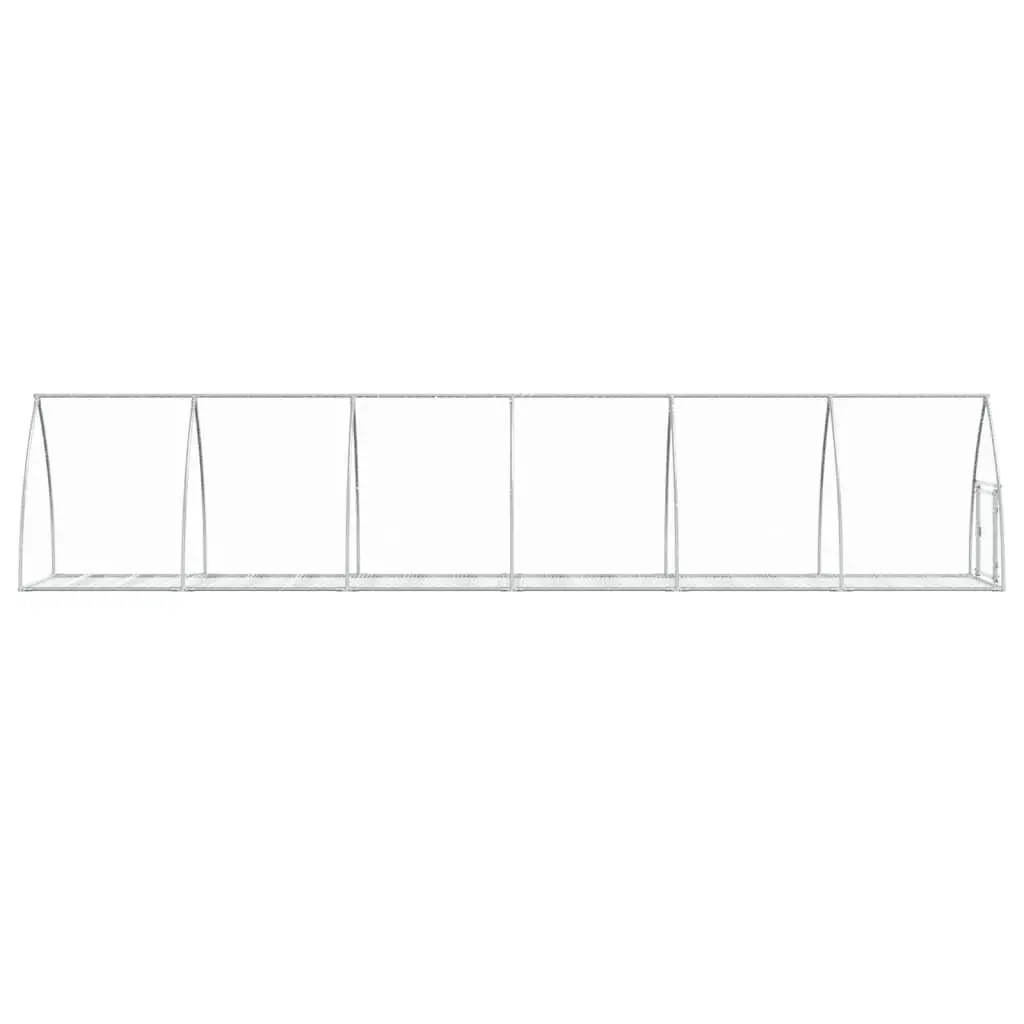 Rabbit Hutch Silver Outdoor Pen Walk-In Enclosure for Small Animals
