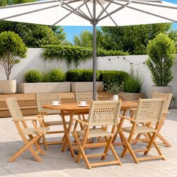 7 Piece Outdoor Garden Dining Set