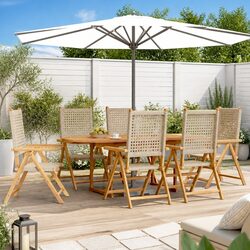 7 Piece Outdoor Dining Set: Simple and Versatile