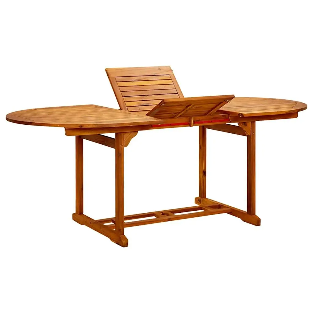 7 Piece Outdoor Dining Set Garden Furniture Beige Poly Rattan Solid Wood Patio