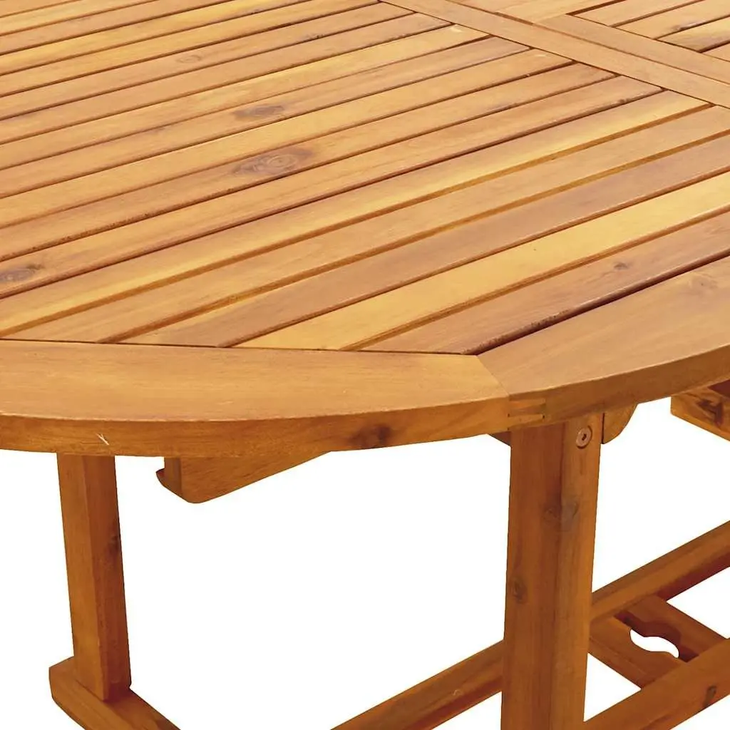 7 Piece Outdoor Dining Set Garden Furniture Beige Poly Rattan Solid Wood Patio