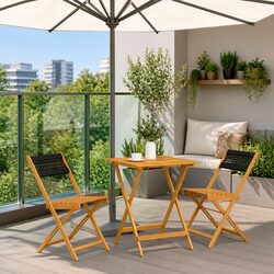 Compact and Stylish 3 Piece Bistro Set for Outdoors