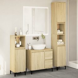 Compact 3 Piece Bathroom Set in Engineered Wood