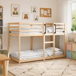 Compact Bunk Bed 90x190 cm in Solid Pinewood