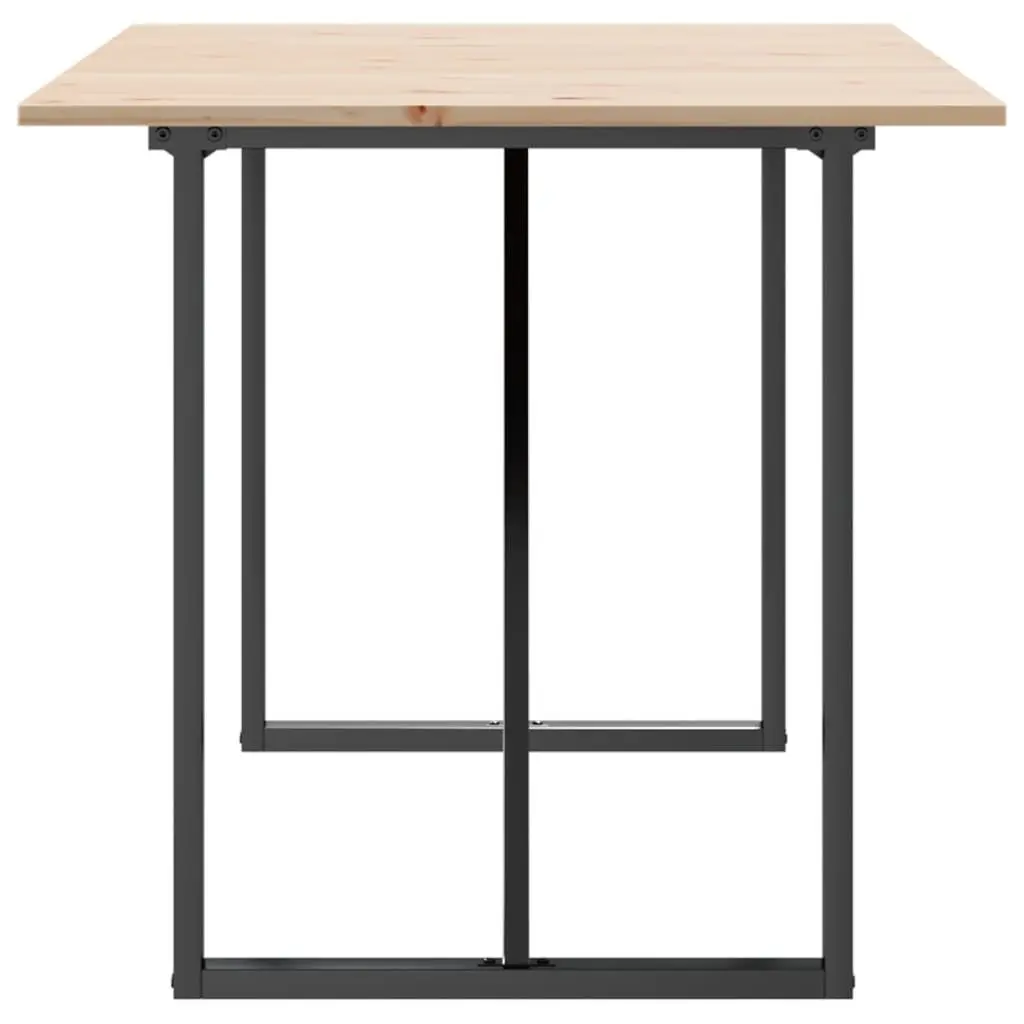 Dining Table Brown 160x80x75 cm Solid Wood Pine O-Frame