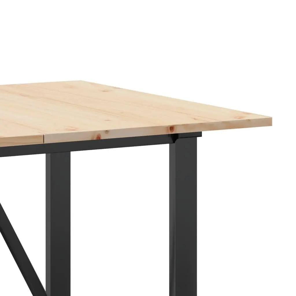Dining Table Brown 160x80x75 cm Solid Wood Pine O-Frame