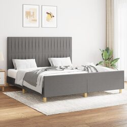 Grey Fabric Bed Frame for Queens