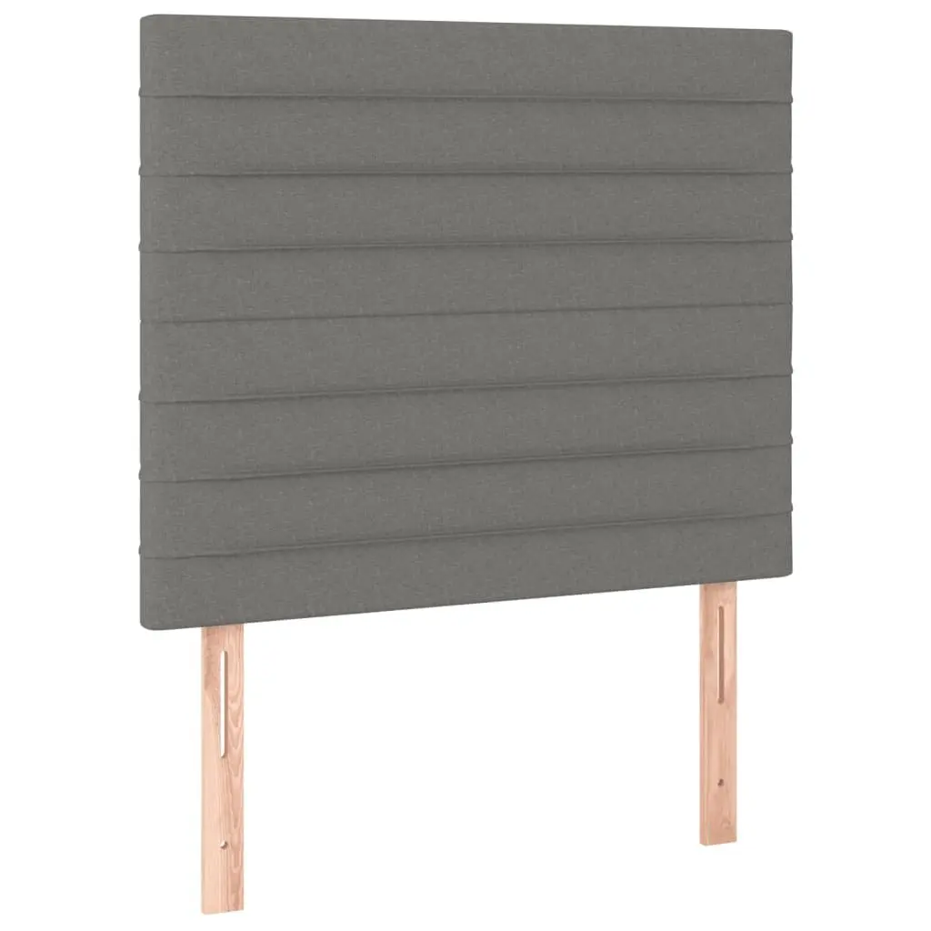King Single Bed Frame Grey Adjustable Height Headboard Plywood Slats