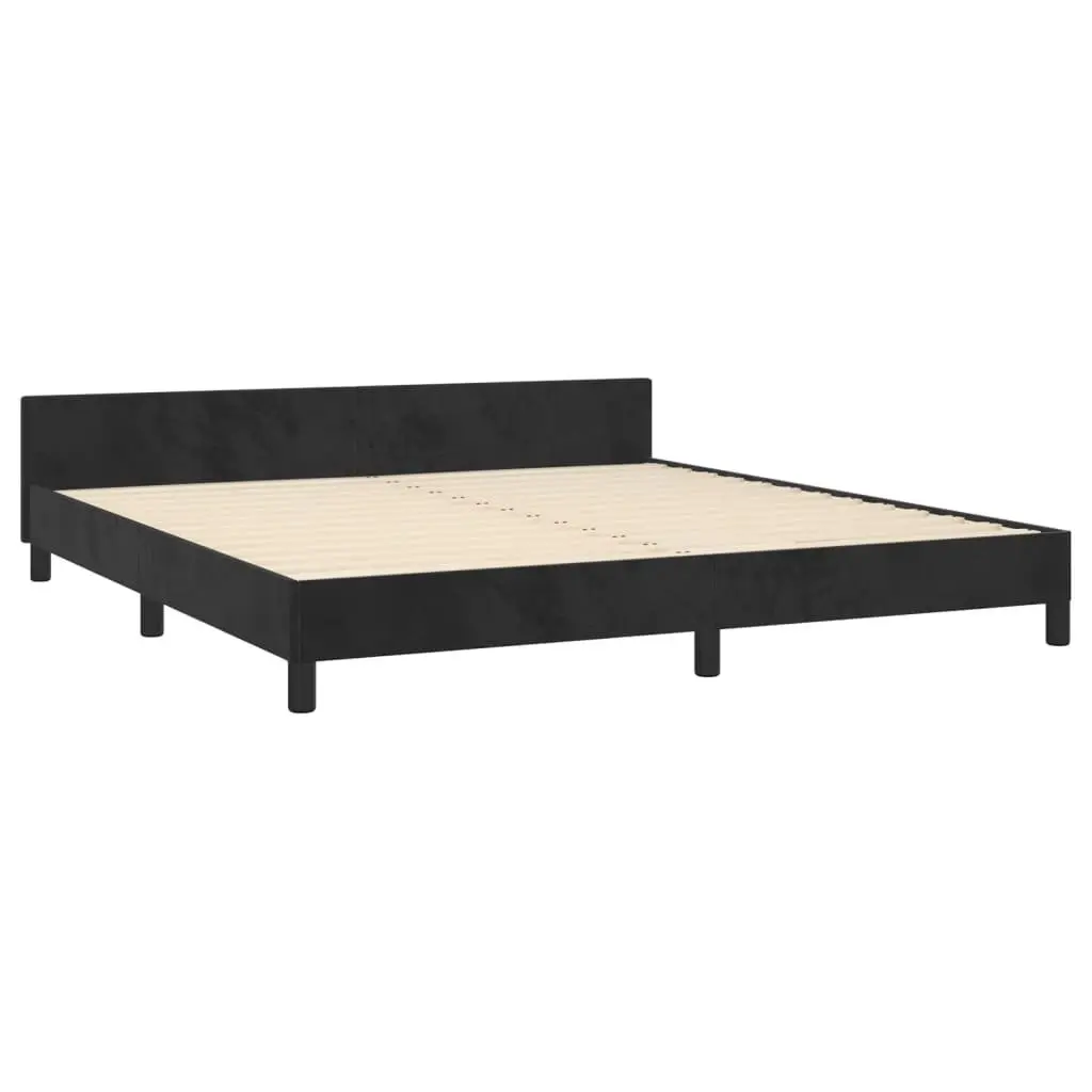 Velvet Queen Bed Frame with Height Adjustability