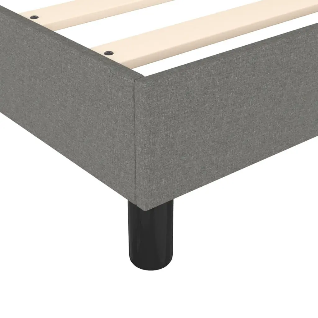 Box Spring Bed Dark Grey Queen Size Adjustable Headboard with Pocket Spring Mattress