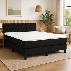 Concise Queen Size Box Spring Bed with Pocket Spring Mattress