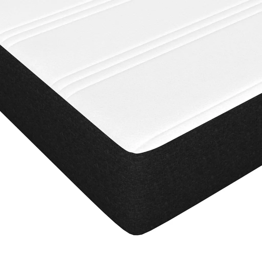 Box Spring Bed Black King Single Adjustable Headboard with LED Lighting and Pocket Sprung Mattress