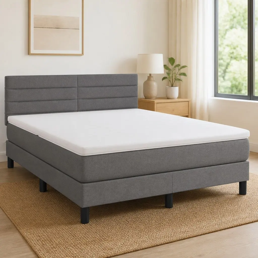 Queen Size Bed with LED Headboard