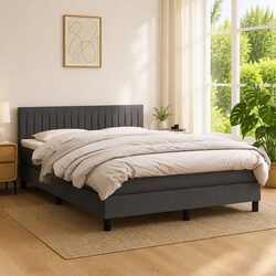 Queen Size Box Spring Bed with Integrated Mattress