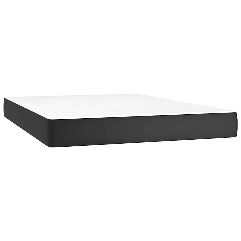 Queen Size Box Spring Bed with Pocket Spring Mattress Adjustable Headboard LED