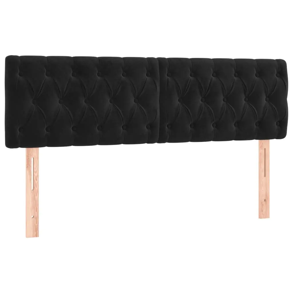 Box Spring Bed Black Velvet Queen Size Integrated Pocket Mattress Adjustable LED Headboard 152x203cm